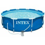 Vrtni bazen INTEX 28202NP Metal frame 305 x 76 cm s kartušno črpalko
