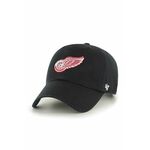 47brand kapa Detroit Red Wings - črna. Kapa s šiltom vrste baseball iz kolekcije 47brand. Model izdelan iz enobarvne tkanine.
