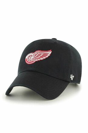 47brand kapa Detroit Red Wings - črna. Kapa s šiltom vrste baseball iz kolekcije 47brand. Model izdelan iz enobarvne tkanine.