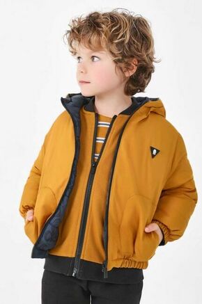Otroška dvostranska jakna Mayoral bež barva - bež. Obojestranski plašč iz kolekcije Mayoral. Podložen model