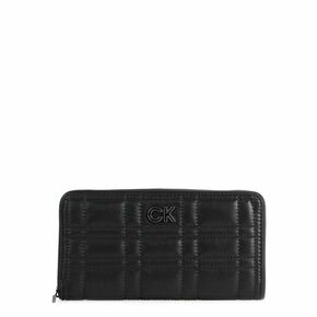 Calvin Klein Velika ženska denarnica Re-Lock Quilt Z/A Wallet Lg K60K609912 Črna