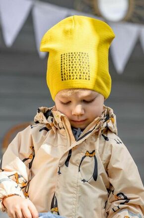 Otroška bombažna kapa Jamiks ARAGORN rumena barva - rumena. Otroška kapa iz kolekcije Jamiks. Model izdelan iz pletenine s potiskom.
