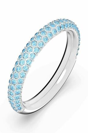 Swarovski Čudovit prstan z modrimi kristali Swarovski Stone 5642903 (Obseg 55 mm)