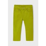 Otroške hlače Mayoral zelena barva - zelena. Otroški Hlače iz kolekcije Mayoral. Model izdelan iz enobarvne tkanine.