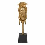 NEW Okrasna Figura 11 x 10,5 x 46 cm Črna Zlat Afričanka