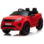 Električna igračka Range Rover EVOQUE, enojna, rdeča, usnjeni sedeži, MP3