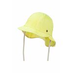 Otroški bombažni klobuk Jamiks rumena barva - rumena. Otroške klobuk iz kolekcije Jamiks. Model z ozkim robom, izdelan iz enobarvnega materiala.