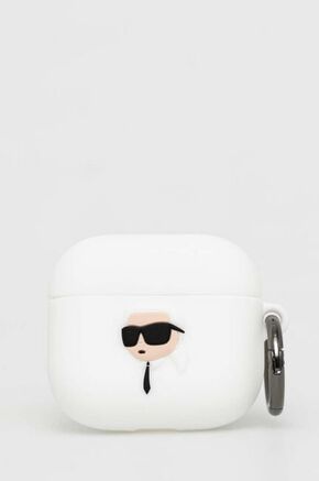 Karl Lagerfeld airpods 3 cover bel/white silikonski karl head 3d