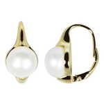 JwL Luxury Pearls Pozlačeni uhani s pravimi biseri JL0532 srebro 925/1000