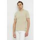 Bombažna kratka majica Sisley moški, bež barva - bež. Kratka majica iz kolekcije Sisley, izdelana iz tanke, elastične pletenine. Model iz zračne bombažne tkanine.