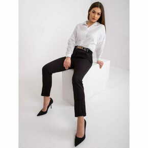 ITALY MODA Ženske elegantne hlače s pasom SEVILLE black DHJ-SP-13165.20_383893 S