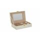 HOMESTYLING Škatla za nakit z ogledalom 25x16 cm bela KO-HZ1810070