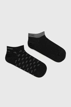 Calvin Klein nogavice (2-pack) - črna. Nogavice iz kolekcije Calvin Klein. Model iz elastičnega materiala. Vključena sta dva para