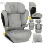 Otroški avtosedež, ISOFIX, nastavljiva višina, mehko oblazinjenje, MoMi MEI, siv