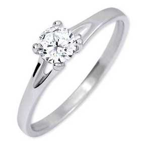 Brilio Silver Srebrni zaročni prstan s kristalom 426 001 00508 04 (Obseg 53 mm) srebro 925/1000