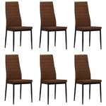 vidaXL Jedilni stoli 6 kosov blago rjave barve