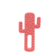 WEBHIDDENBRAND Minikoioi grizalo Cactus, silikon, rdeče
