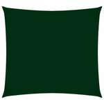 shumee Senčno jadro oksford blago kvadratno 5x5 m temno zeleno