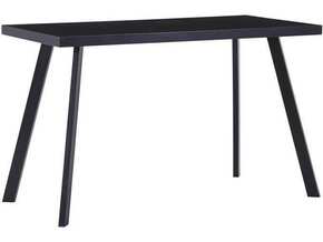 VIDAXL Jedilna miza črna 120x60x75 cm kaljeno steklo