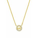 Srebrna ogrlica Michael Kors - zlata. Ogrlica iz kolekcije Michael Kors. Model z okrasnim elementom izdelan srebra.