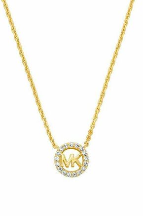 Srebrna ogrlica Michael Kors - zlata. Ogrlica iz kolekcije Michael Kors. Model z okrasnim elementom izdelan srebra.