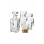 Komplet dekanterja in kozarcev Dorre Whiskey 7-pack - transparentna. Komplet dekanterja in kozarcev iz kolekcije Dorre. Model izdelan iz stekla.