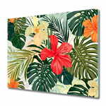 tulup.si Steklena podloga za rezanje Hawaiian cvetje 60x52 cm