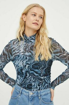 Majica Gestuz ženska - modra. Bluza iz kolekcije Gestuz