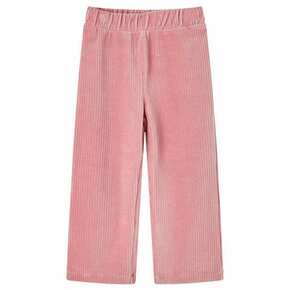 VidaXL Otroške hlače rebrasti žamet svetlo roza 116