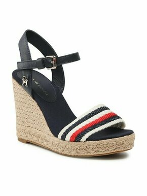 Espadrile Tommy Hilfiger Corporate Wedge FW0FW07086 Space Blue DW6