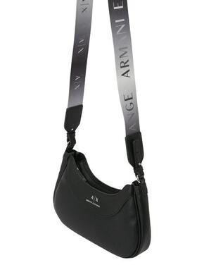 Torbica Armani Exchange črna barva - črna. Majhna torbica iz kolekcije Armani Exchange. na zapenjanje model