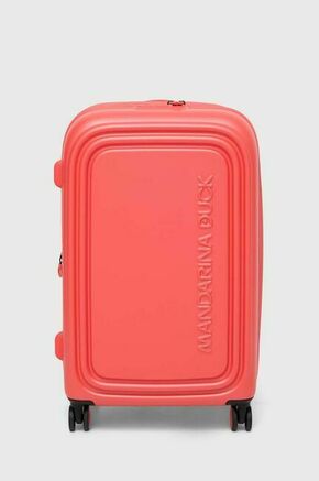 Kovček Mandarina Duck roza barva - rdeča. Kovček iz kolekcije Mandarina Duck. Model izdelan iz polikarbonata.