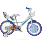 DINO kolesa - Otroško kolo 16 "Dino 164RF3 s sedežem za lutke in košaro - Zamrznjeno 2