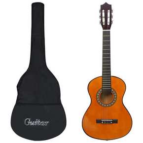 VidaXL Klasična kitara za otroke 8-delni začetniški komplet 1/2 34"