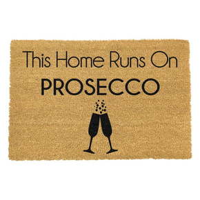 Predpražnik iz naravnih kokosovih vlaken Artsy Doormats This Home Runs On Prosecco
