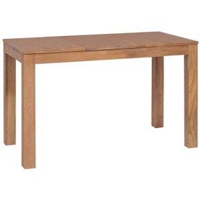 Greatstore Jedilna miza iz trdne tikovine z naravnim finišem 120x60x76 cm