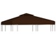 Streha za paviljon 2-delna 310 g/m² 3x3 m rjava
