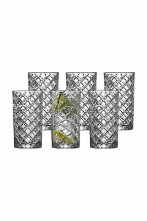 Set kozarcev za pijačo Lyngby Diamond 6-pack - transparentna. Set kozarcev za pijačo iz kolekcije Lyngby. Model izdelan iz stekla.
