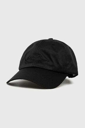 Kapa s šiltom Karl Kani črna barva - črna. Kapa s šiltom vrste baseball iz kolekcije Karl Kani. Model izdelan iz enobarvne tkanine.
