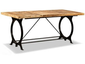 VIDAXL Jedilna miza iz trdnega neobdelanega mangovega lesa 180 cm