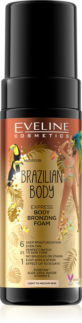 Eveline Cosmetics Brazilian Body samoporjavitvena pena za hitro porjavitev 150 ml