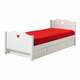 Bela otroška postelja iz masivnega bora z dodatnim ležiščem s prostorom za shranjevanje 90x200 cm AMORI – Vipack