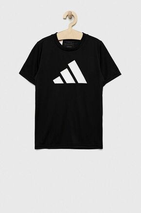 Otroška kratka majica adidas U TR-ES LOGO črna barva - črna. Otroška kratka majica iz kolekcije adidas. Model izdelan iz elastičnega materiala.