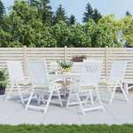 Vidaxl Blazine za stole 6 kosov kremno bele 40x40x7 cm oxford tkanina