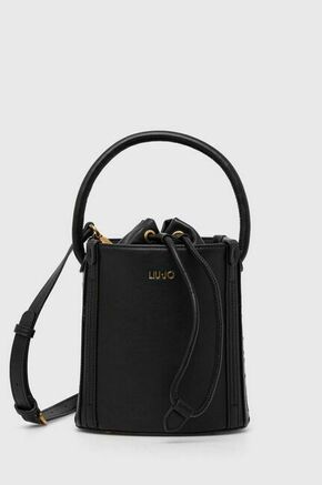 Torbica Liu Jo črna barva - črna. Majhna torbica mošnjiček iz kolekcije Liu Jo. Model na zapenjanje