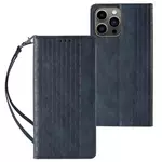 MG Magnet Strap knjižni ovitek za Samsung Galaxy S23 Ultra, modro