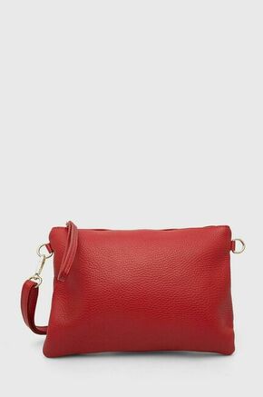 Usnjena torbica Answear Lab rdeča barva - rdeča. Majhna torbica iz kolekcije Answear Lab. Model na zapenjanje