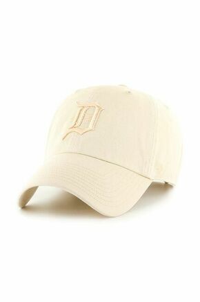 Bombažna kapa s šiltom 47brand MLB Detroit Tigers bež barva - bež. Kapa s šiltom iz kolekcije 47brand. Model izdelan iz tkanine z nalepko.