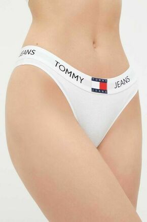 Spodnjice Tommy Jeans bela barva - bela. Spodnjice iz kolekcije Tommy Jeans. Model izdelan iz elastične