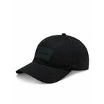 Bombažna bejzbolska kapa Calvin Klein črna barva - črna. Kapa s šiltom vrste baseball iz kolekcije Calvin Klein. Model izdelan iz materiala z nalepko.
